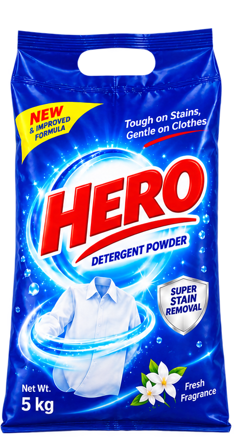 HERO 2X Detergent Powder - 5kg Pack